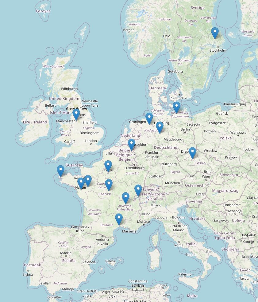 Map of the previous SWIM editions Map of the previous SWIM editions
